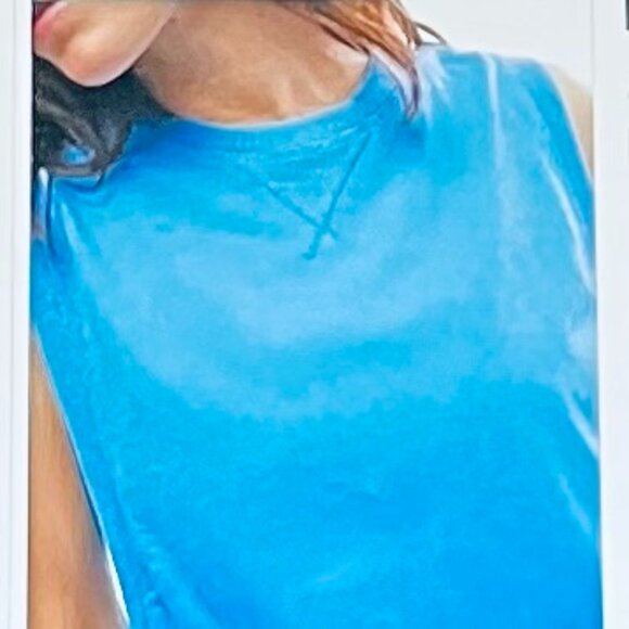 Free People Movement Spin Tank Top in Ocean Blue (L) New with Tag - Picture 5 of 11
